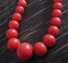 Antike Korallen Kugelkette