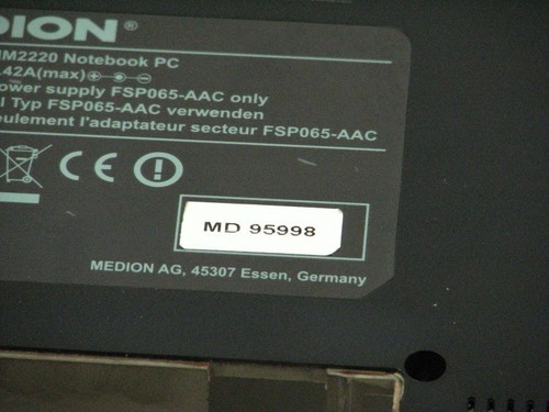 Gehäuse unten medion 95998 - unten,