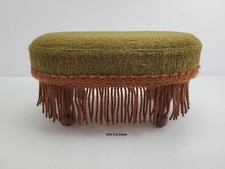 Hocker Fußbank vintage Deko 70er, 80er J. Holzgestell Haushalt 38x24cm #2512359