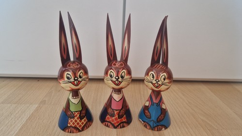 3er set osterhasen figuren - osterhasen,
