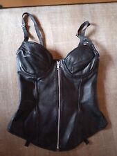 Nappaleder Echtleder Korsage Größe S im Rücken Schnürrung vorne Reißverschluss 