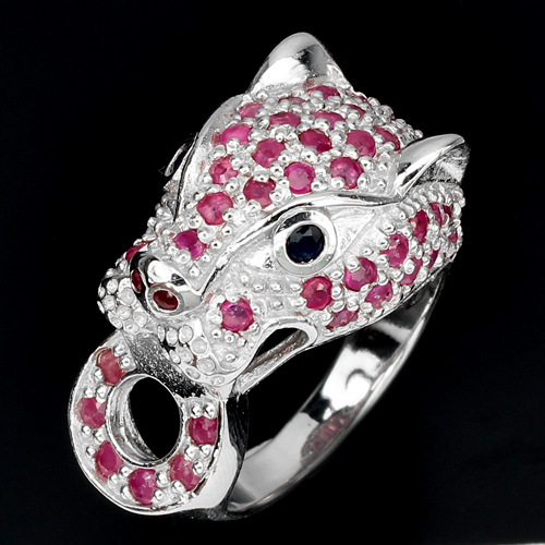 Ring panther raubkatze rubin - ring,
