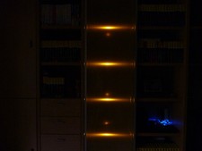 1x LED Glaskantenbeleuchtung Glasbodenbeleuchtung Gelb