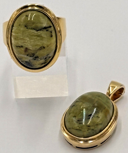 Schmuckset katzenopal ring - schmuckset,