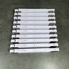 10x 2m Bauma Holz Meterstab weiss Zollstock Maßband Gliedermaßstab gute Qualität