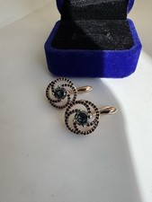 Wunderschöne 585rg Gestempelte Ohrringe, Alexandrit, Rolled, 4.6 Gramm, Neu