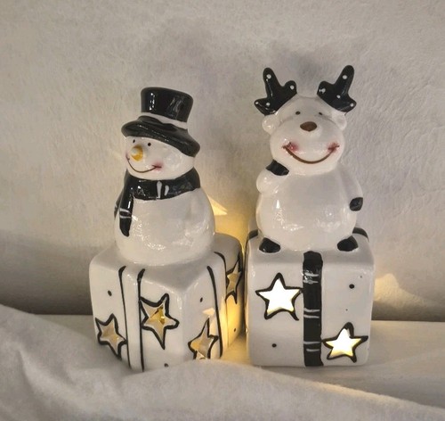 Elch schneemann mit - &, licht