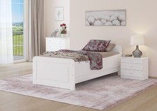 Weißes Seniorenbett extra