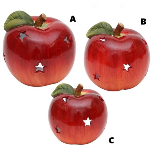Keramik windlicht apfel - windlicht,