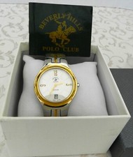 Bevelery Hills Polo Cub Vintage Herren Armbanduhr, 3 ATM, bicolor, Datum