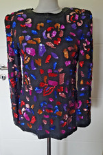 T-Shirt Pullover Tunika Frank Usher Vintage Gr. M Seide Abendmode