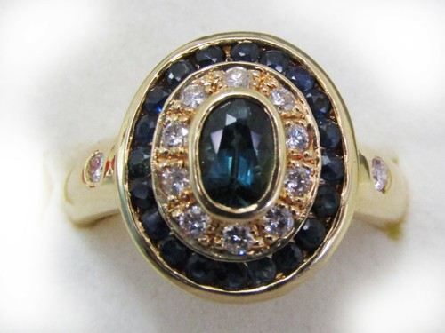 Goldring karat mit saphiren - goldring,
