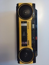 SANYO M-S350LE Rare Vintage Radio Cassette Recorder im Gelb 