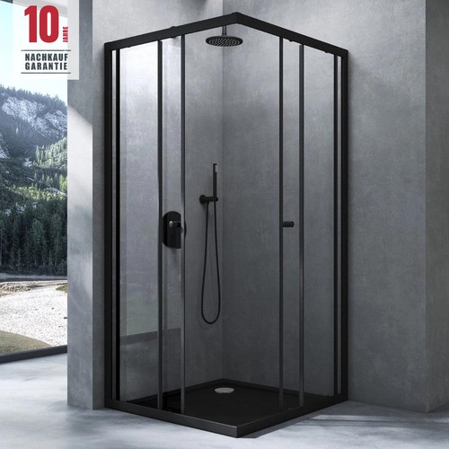 Schwarz duschkabine 90x90 - schwarz,