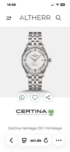 Certina uhr special edition - special, ds