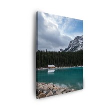 Leinwand-Bilder: Natur - Hütte am Bergsee, Größe: 30x40 cm bis 80x120 cm