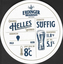 Bierdeckel Erdinger Brauhaus Erding Helles, Produktdaten