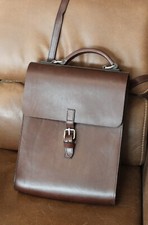 Lederumhängetasche Ackermann Post, Farbe dunkelbraun, Größe A4