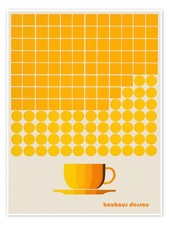 Poster Gelbe Bauhaus