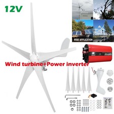 3KW Windturbinen-Generator Kit 12V 5 Blades Windmühle Laderegler Power Inverter