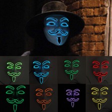 LED Grusel Maske Anonymous Guy