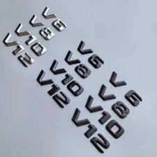2015 3D Sharp V6 V8 V10 V12 Letters Numbers ABS Car Emblem for mercedes benz