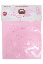 ERNESTO Ausstechformen Set Blumen Herz Sterne Rosa Schablonen Kuchendeko Backen