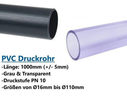 Meter pvc rohr druckrohr - pvc, 16