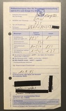 BMW 735 AU Bescheinigung 1993 Abgas Untersuchung Dokument Fahrzeug Papiere Top