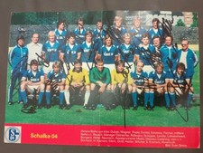 19 original Autogramme auf Mannschaftsbild Des FC Schalke 04,DFB,1977,Kicker