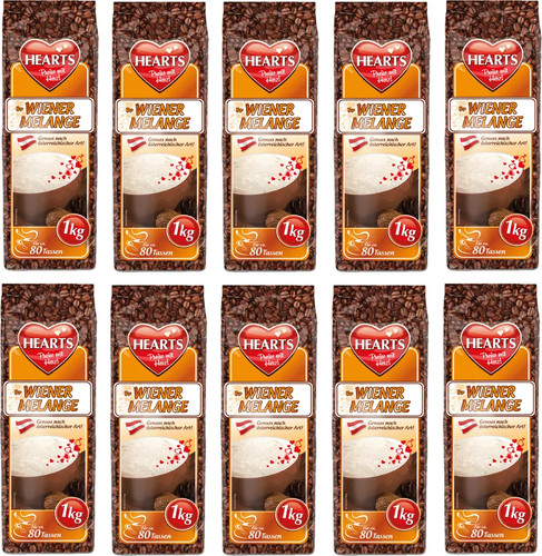 Hearts cappuccino wiener - cappuccino,