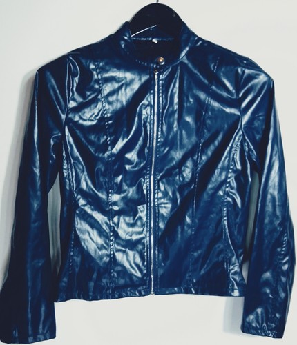 Sexy blaue kunstlederjacke - sexy,