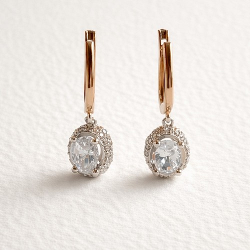 14k bicolor gold - gold, halo