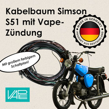 Kabelbaum für  Simson S51 VAPE | Made in Germany 🇩🇪 | Passend für VAPE-Zündung