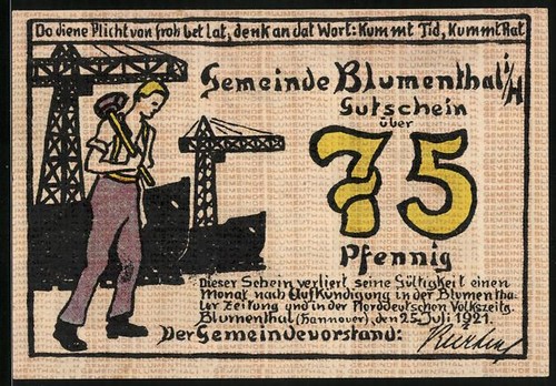 Notgeld blumenthal - notgeld, /