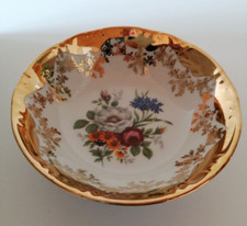 Schale Kleiber Regnitzlosau Bavaria Handarbeit 22 Karat Goldauflage