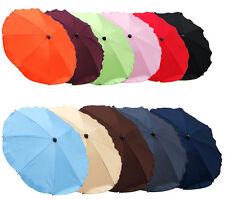 BABYLUX Sonnenschirm Schirm für Kinderwagen UNIFARBEN 