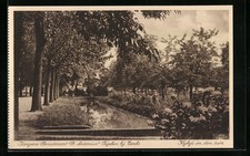 Tegelen, Jongens-Pensionaat St. Antonius, Kykje in den tuin, Ansichtskarte 