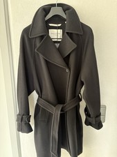 Marc O Polo Mantel Gürtel Schurwolle Schwarz Gr. 44 NEU