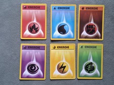 Pokémon Karten • 6 Karten Energie Basis Set Pokemon Deutsch • Feuer Wasser Kampf