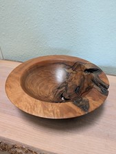 gedrechselte Holzschale Nussbaum geölt Durchmesser ca 30cm & 8,5cm hoch Unikat