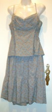 Vintage NOA NOA Kleid geblümt M Trägerkleid Stufenrock Top 2teilig