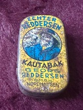 Kautabak Reddersen Blechdose um 1915 Nordhausen Kautabaktopf Kautabakdose