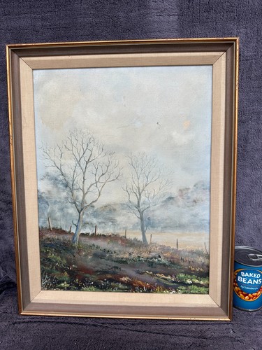 Framed 1976 oil - framed, (good