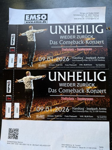 Sonntag 2 karten - sonntag,06.09.26,