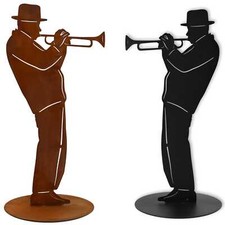 Metall Statue Deko Trompeter