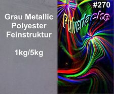 PULVERLACK Beschichtungspulver Pulverbeschichtung Graumetallic Feinstruktur matt