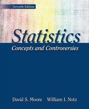 Statistics: Concepts and Controversies by Moore, Davi... | Book | condition good