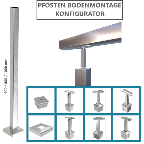 Pfosten bodenmontage 40x40 - pfosten,
