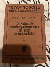 Die Kassen-u.Abrechnungsbestimmungen des Heeres. Band 2 Sehr Gut